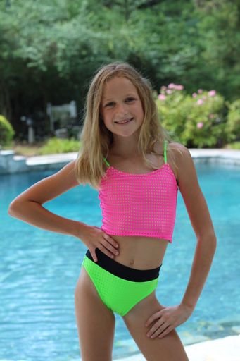 Hot Pink/lime Cropkini