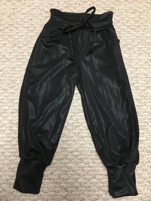 Black shimmer Track pocket pant