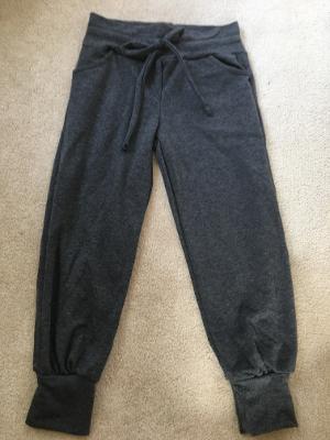Charcoal french terry Track pocket pant