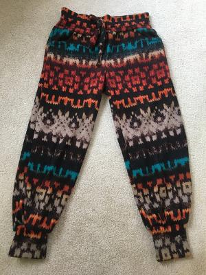 Rust tribal smush Track pocket pant