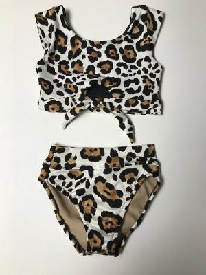 Snow Leopard Cap Sleeve Knot Bikini