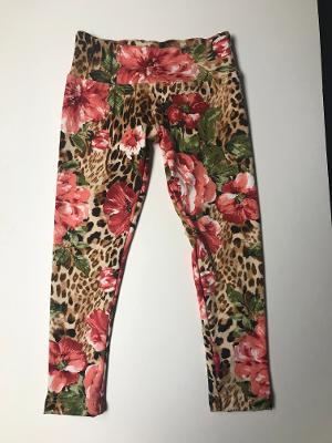 Leopard Rose High Waist Legging