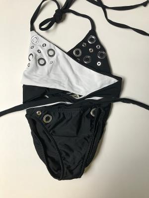 Black/White Wrapkini/Silver Disc