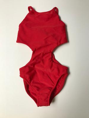 Red High Neck Monokini
