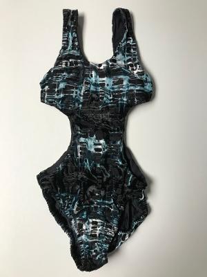 Emerald/Black Velvet Monokini