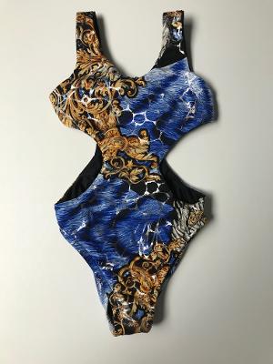 Blue Abract Monokini