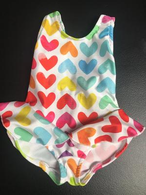 Multi Hearts Infant Ruffle Tanksuit