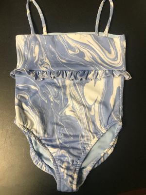 Ocean Wave Ruffle 1pc Bathing Suit