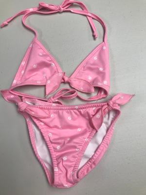 Pink Floral Bikini ties
