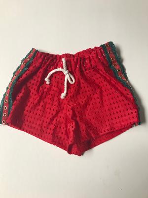 Red Mesh Shorts/Trim