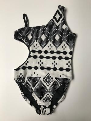 Black Aztec 1 Shoulder Monokini