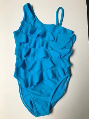 Turq 1 Shoulder Ruffle Tanksuit