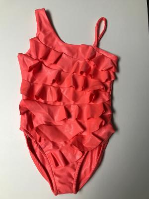 Tangerine 1 Shoulder Ruffle Tanksuit