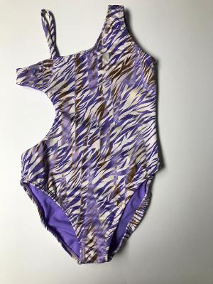 Lavender Tiger 1 Shoulder Monokini