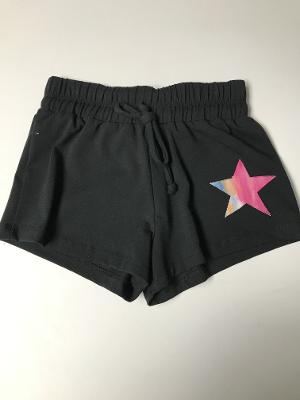 Black High Waist Short/Star