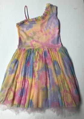 PASTEL TD 1 SHOULDER RUFFLE PARTY DRESS