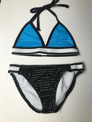 Turq Mesh/Black  Athletic Bikini