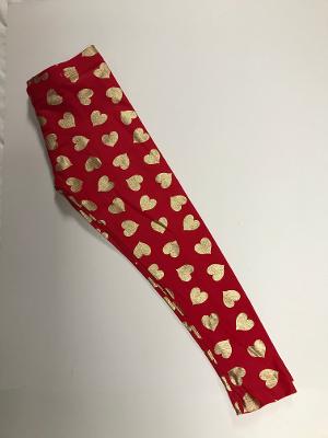 Red/gold heart legging