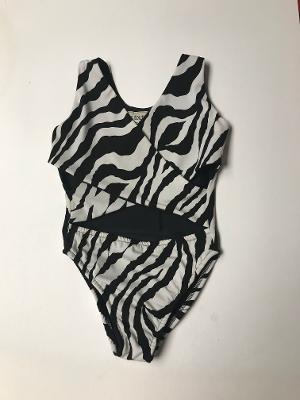 Zebra Criss Cross Front Tanksuit